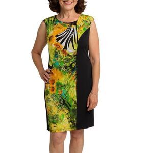 Dusak size M art to wear made in Canada sheath dress.
